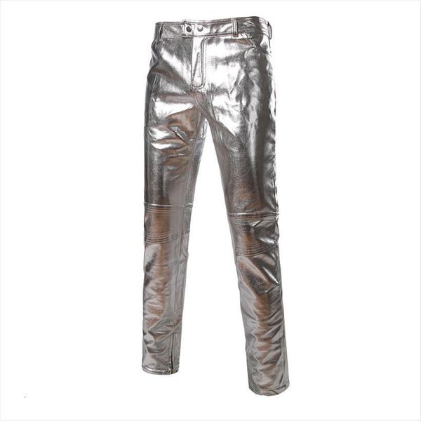 side zipper design moto women pants jeans style metallic gold silver trousers casual motorcycle pu leather shiny for singers dancers, Black
side zipper design moto women pants jeans style metallic gold silver trousers casual motorcycle pu leather shiny for singers dancers, Black