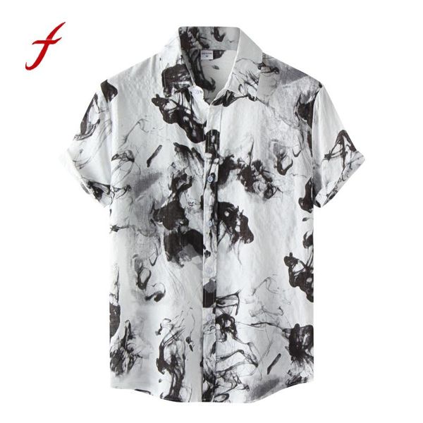men's casual shirts hand-painted print short sleeve button turn-down collar aloha shirt beach vintage mens blouse ropa hombre, White;black
men's casual shirts hand-painted print short sleeve button turn-down collar aloha shirt beach vintage mens blouse ropa hombre, White;black