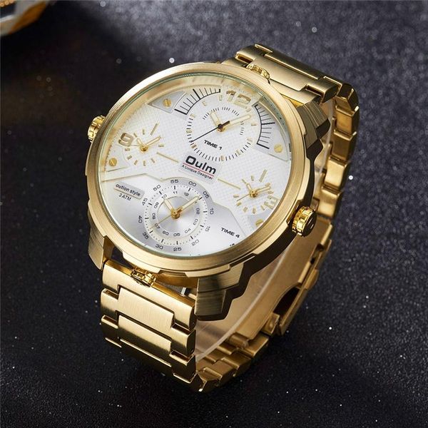 wristwatches oulm watches men big dial 4 time zones quartz watch stainless steel, Slivery;brown
wristwatches oulm watches men big dial 4 time zones quartz watch stainless steel, Slivery;brown
