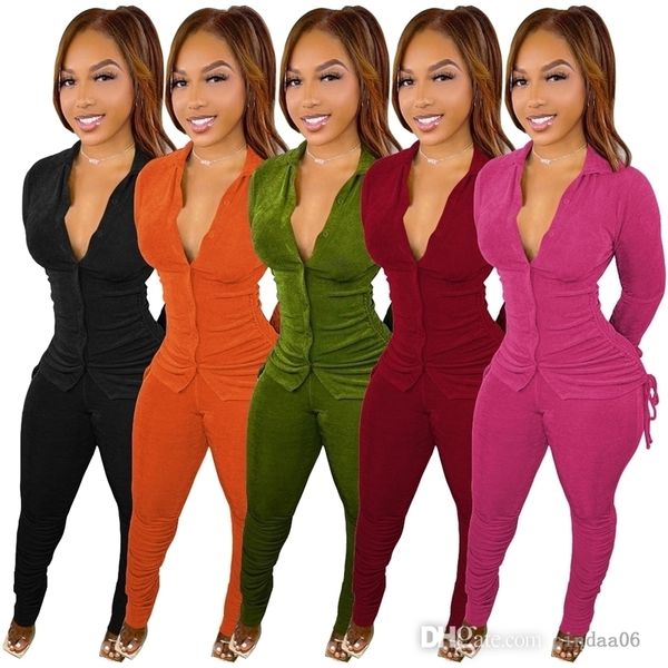 women tracksuits two piece pants set 2022 designer spring lapel neck single breasted long sleeve trousers pleated drawstring suit, Gray
women tracksuits two piece pants set 2022 designer spring lapel neck single breasted long sleeve trousers pleated drawstring suit, Gray