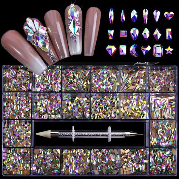 nail art kits crystals set with dotting pen mixed flat back rhinestones for diy salon water drill accessories
nail art kits crystals set with dotting pen mixed flat back rhinestones for diy salon water drill accessories