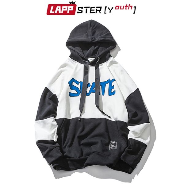 men color block hooded hoodies mens korean fashions sweatshirts male streetwear patchwork harajuku 210420, Black
men color block hooded hoodies mens korean fashions sweatshirts male streetwear patchwork harajuku 210420, Black