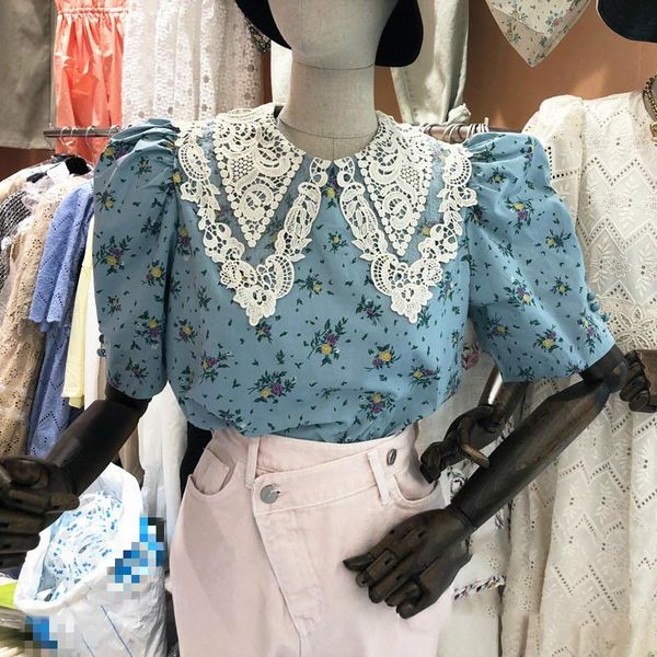 women's blouses & shirts fashion lace turn down collar blouse women flower puff sleeve korean ladies blusa summer 2021 casual female, White
women's blouses & shirts fashion lace turn down collar blouse women flower puff sleeve korean ladies blusa summer 2021 casual female, White