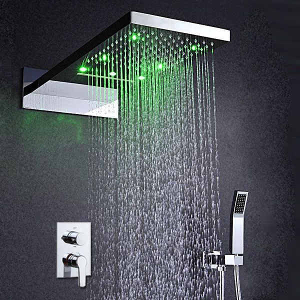 bathroom accessories sets 3 functions led shower system wall mounted rain waterfall head and cold mixer bath faucets
bathroom accessories sets 3 functions led shower system wall mounted rain waterfall head and cold mixer bath faucets