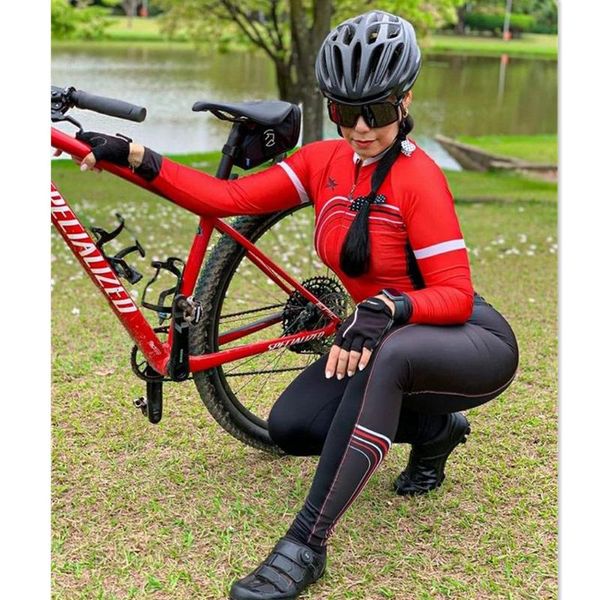 skinsuit clothing long sleeve speedsuit womens red bicycle jumpsuit roupa ciclismo maillot mujer mtb racing suits sets, Black;blue
skinsuit clothing long sleeve speedsuit womens red bicycle jumpsuit roupa ciclismo maillot mujer mtb racing suits sets, Black;blue