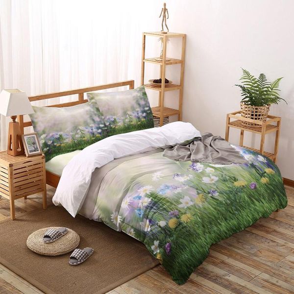 bedding sets spring green meadow wildflower sunlight bed linens printed duvet cover set for home housse de couette bedclothes
bedding sets spring green meadow wildflower sunlight bed linens printed duvet cover set for home housse de couette bedclothes