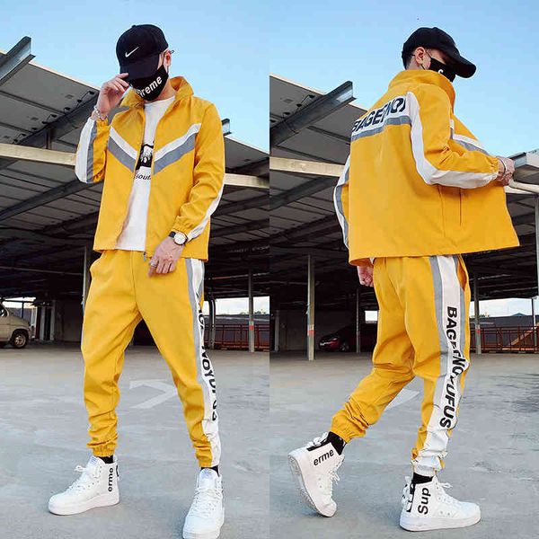 tracksuits tracksuit streetwear two-piece set sweat suit polyester overalls men's jacket and harem pants hip hop mens clothing, Gray
tracksuits tracksuit streetwear two-piece set sweat suit polyester overalls men's jacket and harem pants hip hop mens clothing, Gray