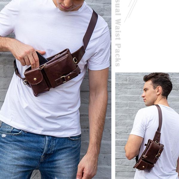 men leather casual fanny pack waist belt bag purse hip pouch travel sports packs bags
men leather casual fanny pack waist belt bag purse hip pouch travel sports packs bags