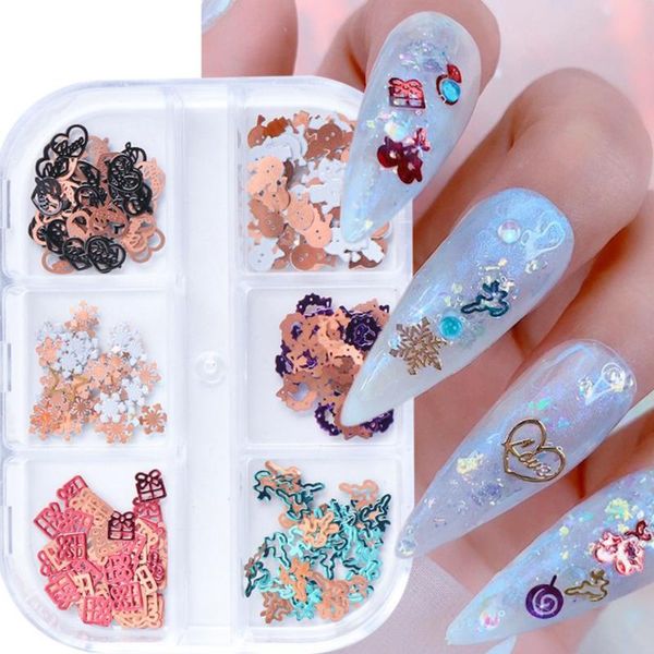nail art decorations 300pcs mixed christmas metal sequins parts snowflakes elk hollow decoration flakes 3d ornaments manicure accessories, Silver;gold
nail art decorations 300pcs mixed christmas metal sequins parts snowflakes elk hollow decoration flakes 3d ornaments manicure accessories, Silver;gold
