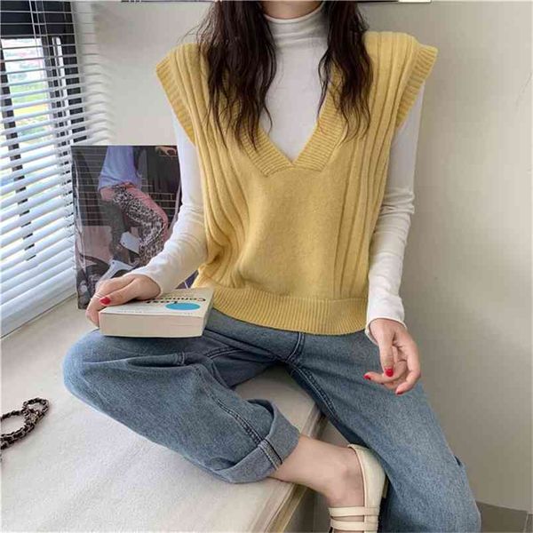 pullover women sweaters autumn winter korean slim knitted sweater jumper soft warm femme sleeveless 210427, White;black
pullover women sweaters autumn winter korean slim knitted sweater jumper soft warm femme sleeveless 210427, White;black