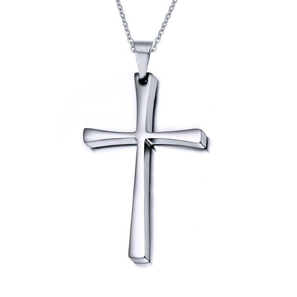 pendant necklaces 2021 korean version style jewelry stainless steel material simple and temperament cross necklace suitable for women, Silver
pendant necklaces 2021 korean version style jewelry stainless steel material simple and temperament cross necklace suitable for women, Silver