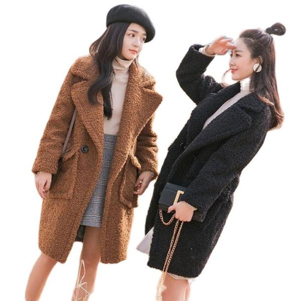 women's fur & faux s-6xl fashion plus size-like velvet clothing winter women overcoat mid-long lamb woolen trench coat, Black
women's fur & faux s-6xl fashion plus size-like velvet clothing winter women overcoat mid-long lamb woolen trench coat, Black
