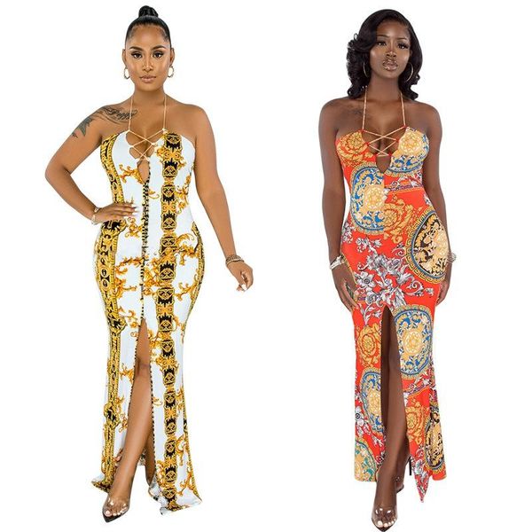 casual dresses 2021 floral printed deep v neck hlater long maxi dress summer sleeveless bandage high split nightclub party s-xxl, Black;gray
casual dresses 2021 floral printed deep v neck hlater long maxi dress summer sleeveless bandage high split nightclub party s-xxl, Black;gray