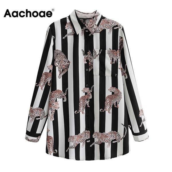 women animal and stripe print blouse long sleeve lady fashion tunic turn down collar female shirt autumn spring 210413, White
women animal and stripe print blouse long sleeve lady fashion tunic turn down collar female shirt autumn spring 210413, White