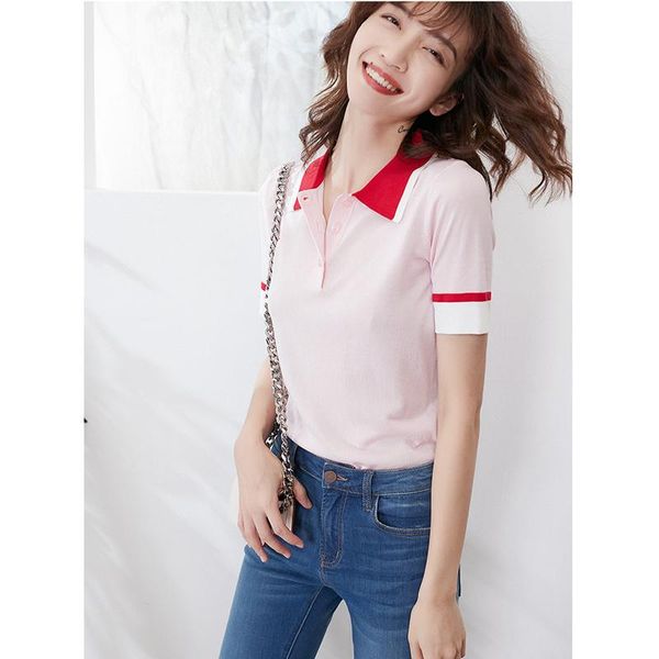 women's t-shirt women casual style 100% silk knitted spliced design short sleeve 2 colors ladies fashion, White
women's t-shirt women casual style 100% silk knitted spliced design short sleeve 2 colors ladies fashion, White