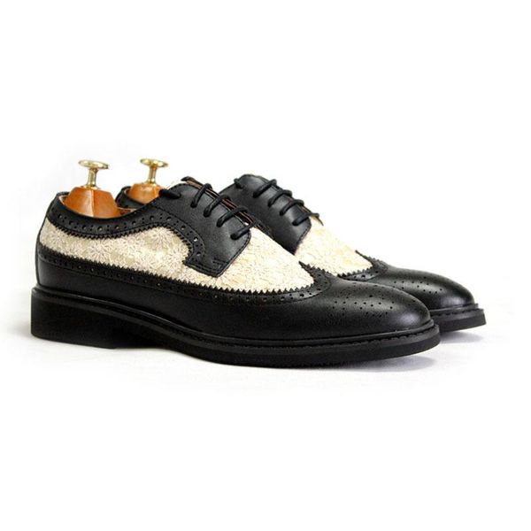 dress shoes embroidery men italian designer spliced wing tip brogue wedding office party lace up genuine leather formal, Black
dress shoes embroidery men italian designer spliced wing tip brogue wedding office party lace up genuine leather formal, Black