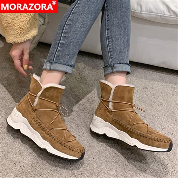 boots morazora 2021 winter snow comfortable cow suede ankle flat heel round toe keep warm women black brown gray
boots morazora 2021 winter snow comfortable cow suede ankle flat heel round toe keep warm women black brown gray