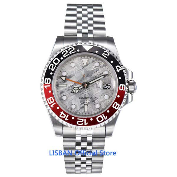 wristwatches 40mm sterile dial automatic mechanical watch men luxury sapphire crystal gmt luminous waterproof wristwatch, Slivery;brown
wristwatches 40mm sterile dial automatic mechanical watch men luxury sapphire crystal gmt luminous waterproof wristwatch, Slivery;brown