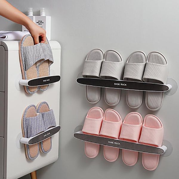 bathroom wall mounted slippers hanger shoe organizer family storage rack can space saving hanging box clothing & wardrobe
bathroom wall mounted slippers hanger shoe organizer family storage rack can space saving hanging box clothing & wardrobe