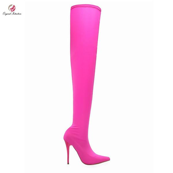 boots original intention stylish over-the-knee high woman sock pointed toe thin heels shoes, Black
boots original intention stylish over-the-knee high woman sock pointed toe thin heels shoes, Black