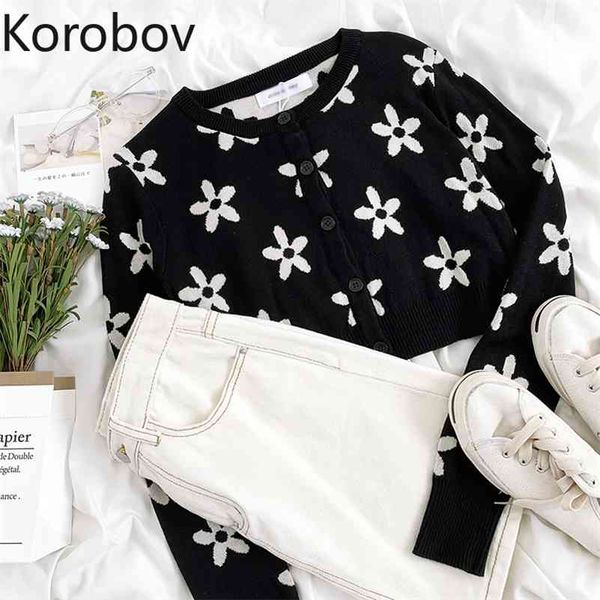 korobov new chic o neck women sweaters preppy style hit color patchwork sweater knit long sleeve flower sueter mujer 210430, White
korobov new chic o neck women sweaters preppy style hit color patchwork sweater knit long sleeve flower sueter mujer 210430, White
