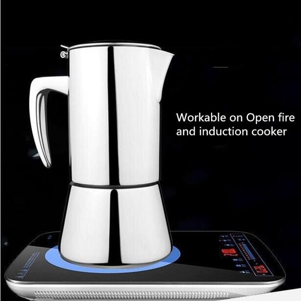 coffee pots espresso machine 200ml 304 stainless steel pot moka electric geyser maker
coffee pots espresso machine 200ml 304 stainless steel pot moka electric geyser maker