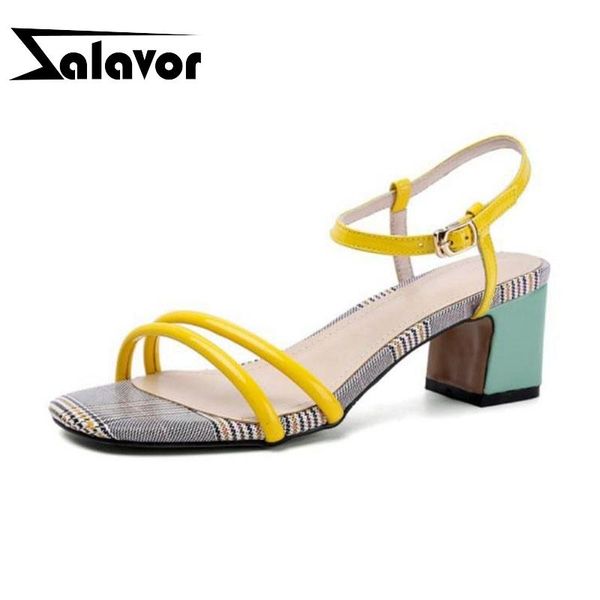 women high heel shoes sweet sandals fashion square buckle office ladies footwear size 34-39, Black
women high heel shoes sweet sandals fashion square buckle office ladies footwear size 34-39, Black