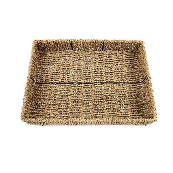 handmade woven natural color rustic seagrass serving tray, rectangular storage basket kitchen & organization
handmade woven natural color rustic seagrass serving tray, rectangular storage basket kitchen & organization