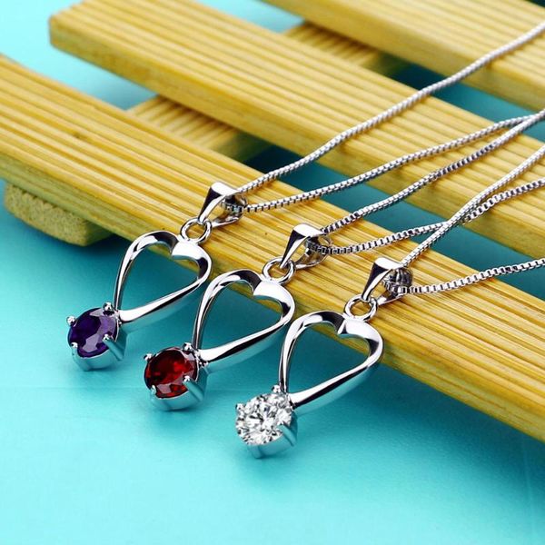 pendant necklaces the ladies decoration jewelry silver color process necklace zircon heart box chain 46cm
pendant necklaces the ladies decoration jewelry silver color process necklace zircon heart box chain 46cm