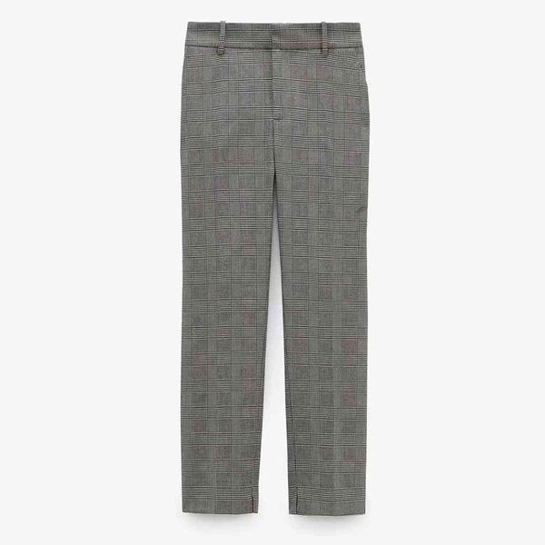 za women check trousers brown high-waist trousers featuring side pockets and a rear welt pocket zip fly and metal hook fastening 210510, Black;white
za women check trousers brown high-waist trousers featuring side pockets and a rear welt pocket zip fly and metal hook fastening 210510, Black;white