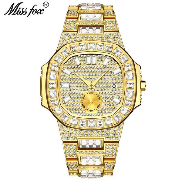 wristwatches explosive fashion punk hip-hop style full diamond men's watch gold waterproof calendar men women christmas valentine, Slivery;brown
wristwatches explosive fashion punk hip-hop style full diamond men's watch gold waterproof calendar men women christmas valentine, Slivery;brown