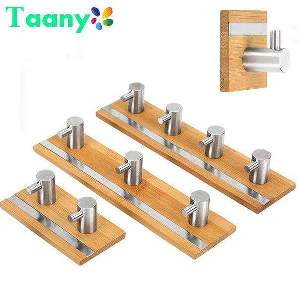 hooks & rails bamboo stainless steel wall hook self adhesive for bathroom kitchen key holder hanger towel coat door rack
hooks & rails bamboo stainless steel wall hook self adhesive for bathroom kitchen key holder hanger towel coat door rack