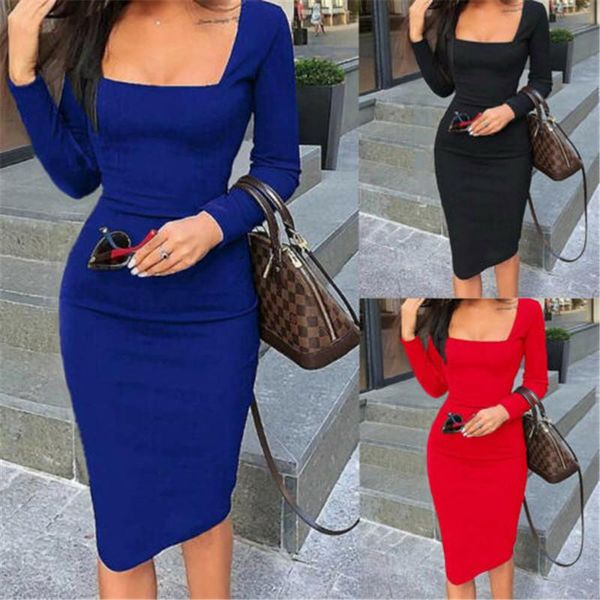 casual dresses women off shoulder spuare neck bodycon midi dress evening party formal ol slim sundress long sleeve fall, Black;gray
casual dresses women off shoulder spuare neck bodycon midi dress evening party formal ol slim sundress long sleeve fall, Black;gray