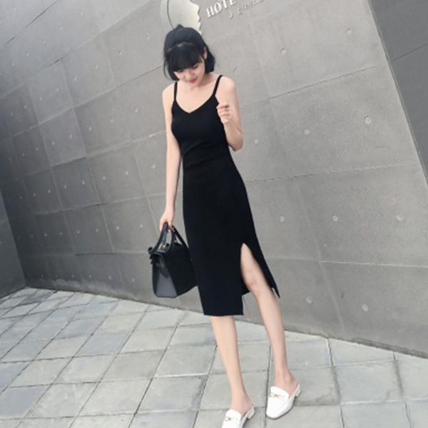 casual dresses autumn 2021 women's dress long side slit knit halter with bottom sundress girl clothing, Black;gray
casual dresses autumn 2021 women's dress long side slit knit halter with bottom sundress girl clothing, Black;gray