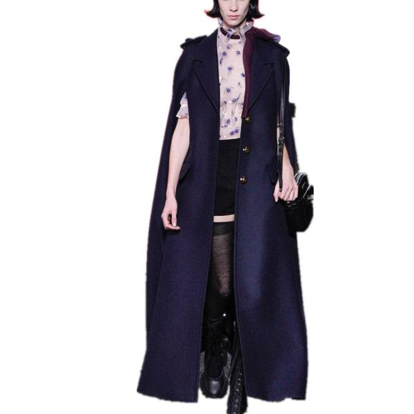 women's wool & blends arrival fashion cloak woolen coat women autumn winter single breasted long overcoat, Black
women's wool & blends arrival fashion cloak woolen coat women autumn winter single breasted long overcoat, Black