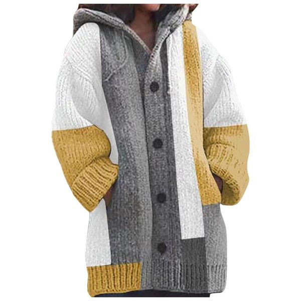women's knits & tees 2021 hooded oversize long sweater cardigans jackets coat women thick patchwork cardigan outwear top, White
women's knits & tees 2021 hooded oversize long sweater cardigans jackets coat women thick patchwork cardigan outwear top, White