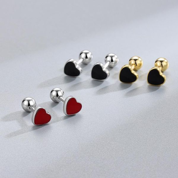 stud fashion colorful enamel heart earrings stainless steel screw studs for women piercing jewelry, Golden;silver
stud fashion colorful enamel heart earrings stainless steel screw studs for women piercing jewelry, Golden;silver
