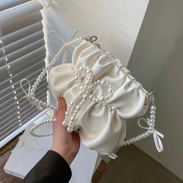 evening bags pleated bucket bag 2021 summer high-quality pu leather women's designer handbag pearl strap shoulder messenger purses
evening bags pleated bucket bag 2021 summer high-quality pu leather women's designer handbag pearl strap shoulder messenger purses