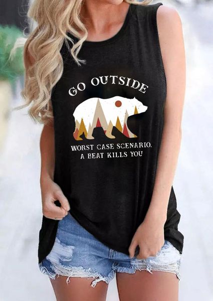 women's tanks & camis go outside worst case scenario tank mountain bear graphic summer style sleevele tee women fashion casual vintage, White
women's tanks & camis go outside worst case scenario tank mountain bear graphic summer style sleevele tee women fashion casual vintage, White