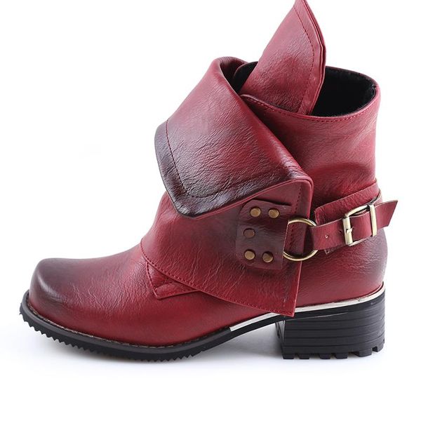 boots winter faux leather women buckle strap platform ladies shoes round toe vintage ankle plus size botas mujer, Black
boots winter faux leather women buckle strap platform ladies shoes round toe vintage ankle plus size botas mujer, Black
