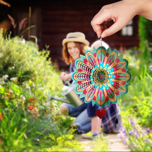 decorative objects & figurines 3d wind wheel gift rotating chimes bell hanging decoration home garden spinner balcony wall art g3
decorative objects & figurines 3d wind wheel gift rotating chimes bell hanging decoration home garden spinner balcony wall art g3