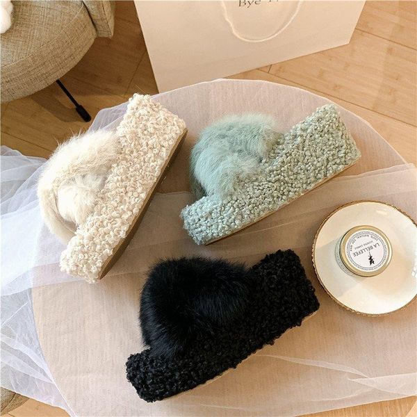 winter women fur slippers platform wedge heel non slip rubber sole slides decoration fashion girl shoes ladies, Black
winter women fur slippers platform wedge heel non slip rubber sole slides decoration fashion girl shoes ladies, Black