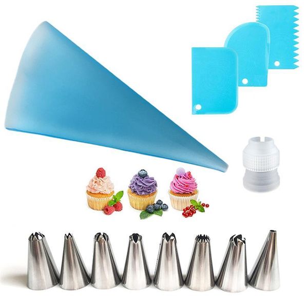 baking & pastry tools 13pcs nozzle set stainless steel plastic spatula piping bag assorted cake decorating tool cocina accesorio
baking & pastry tools 13pcs nozzle set stainless steel plastic spatula piping bag assorted cake decorating tool cocina accesorio