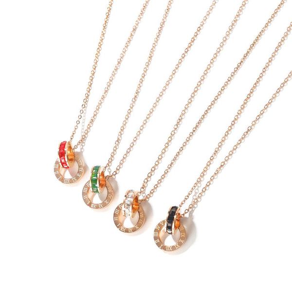 pendant necklaces roman numerals zircon rose gold round pendants women fashion stainless steel neck chains jewelry accessories, Silver
pendant necklaces roman numerals zircon rose gold round pendants women fashion stainless steel neck chains jewelry accessories, Silver