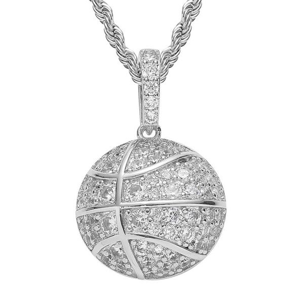 pendant necklaces hip hop crystal jewelry men's iced out zircon basketball necklace fashion charm party gift, Silver
pendant necklaces hip hop crystal jewelry men's iced out zircon basketball necklace fashion charm party gift, Silver