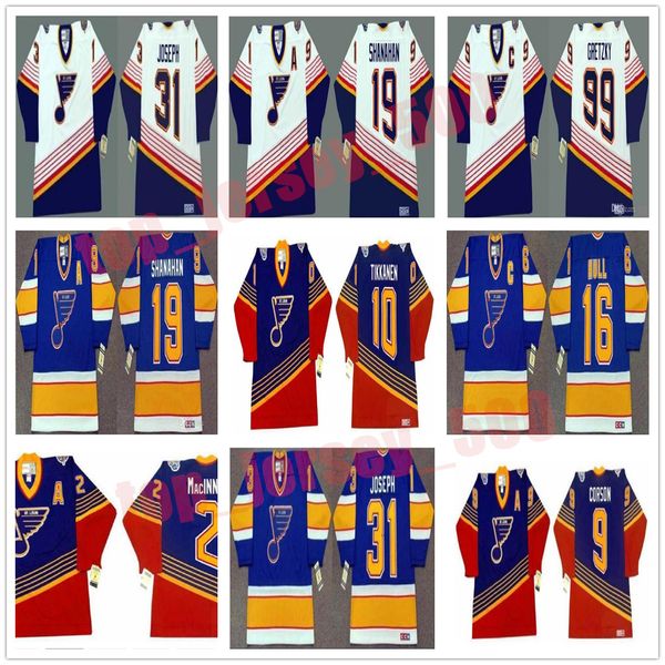 vintage st. blues jersey 10 esa tikkanen 19 shanahan 2 al macinnis 31 curtis joseph 16 brett hull 99 wayne gretzky retro ccm hockey, Black;red
vintage st. blues jersey 10 esa tikkanen 19 shanahan 2 al macinnis 31 curtis joseph 16 brett hull 99 wayne gretzky retro ccm hockey, Black;red