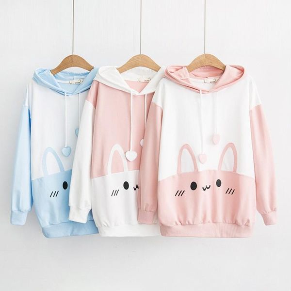 women's hoodies & sweatshirts japanese students girls hooded sweatshirt sweet women teens hoodie with ear long sleeve loose blouse fe, Black
women's hoodies & sweatshirts japanese students girls hooded sweatshirt sweet women teens hoodie with ear long sleeve loose blouse fe, Black