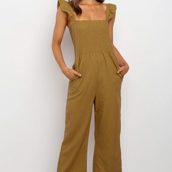 women's jumpsuits & rompers solid color flying sleeves summer loose pocket long, Black;white
women's jumpsuits & rompers solid color flying sleeves summer loose pocket long, Black;white
