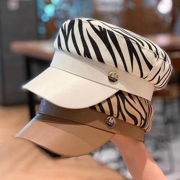 stingy brim hats korean version of standard navy hat ladies autumn all-match sun cap japanese spring fashion zebra pattern flat top, Blue;gray
stingy brim hats korean version of standard navy hat ladies autumn all-match sun cap japanese spring fashion zebra pattern flat top, Blue;gray
