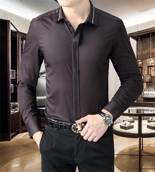 2021 spring men's shirts solid color professional long sleeves business trend simple fashion coat men -3xl#11, White;black
2021 spring men's shirts solid color professional long sleeves business trend simple fashion coat men -3xl#11, White;black